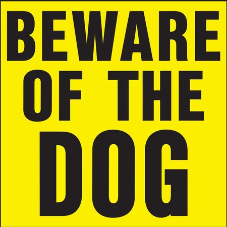 HY-KO Beware Of Dog Sign 11" x 11", 20PK A03106